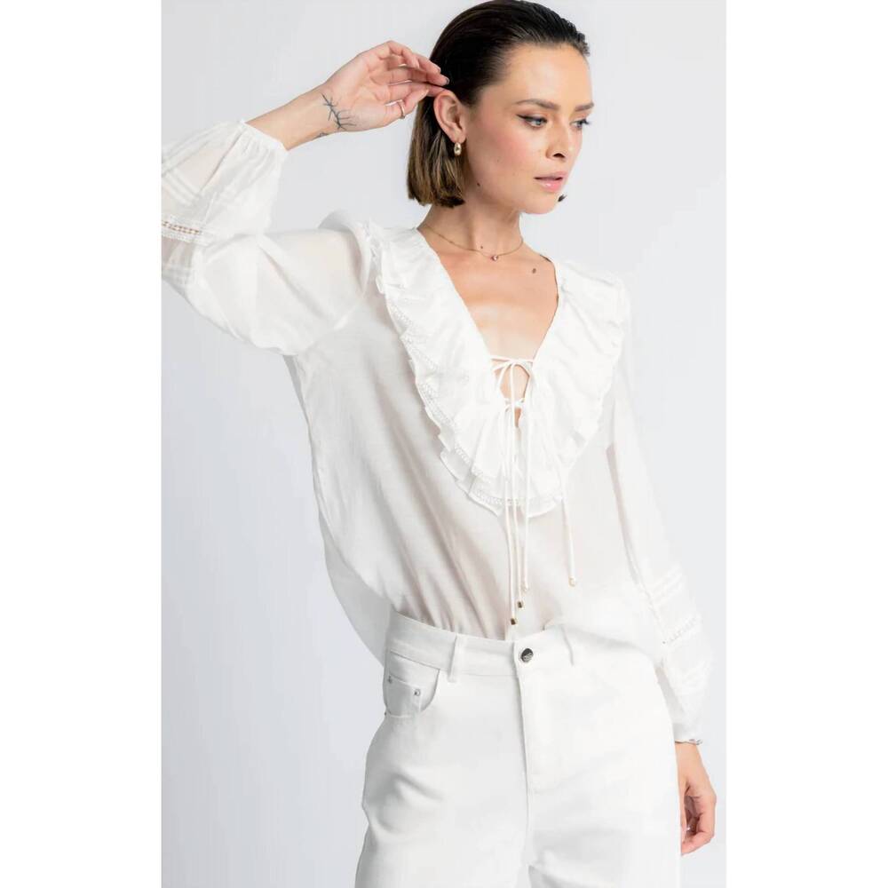 NEW DREAM CATCHER aria bohemian blouse in ivory